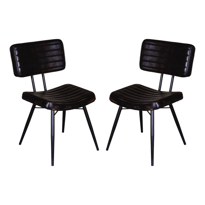 Chaise d'appoint rembourrée en cuir Kendallyn