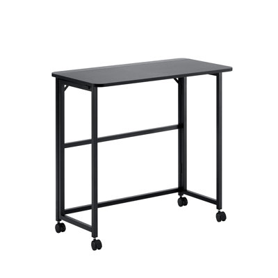 31.5 Inches Black Foldable Desk For Small Areas, Construction, Portable Home Use, Effortless To Store In Gaps Home, Corners