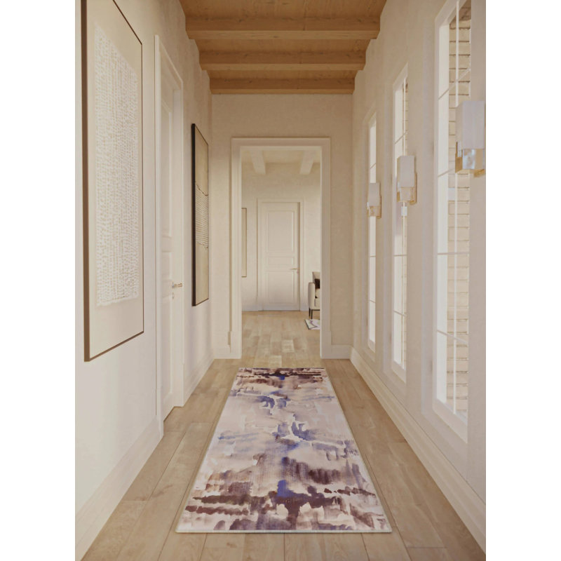 Abstract Indoor Rug, Runner 2'9" x 8'