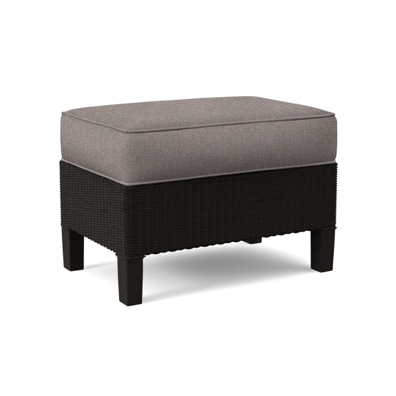 Gibraltar Ottoman, Beige Performance Fabric; 0851-73, Antique Black