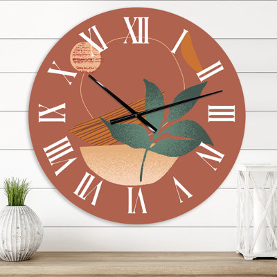 Tropical Tropical Silhouettes and Shapes III - Horloge murale moderne