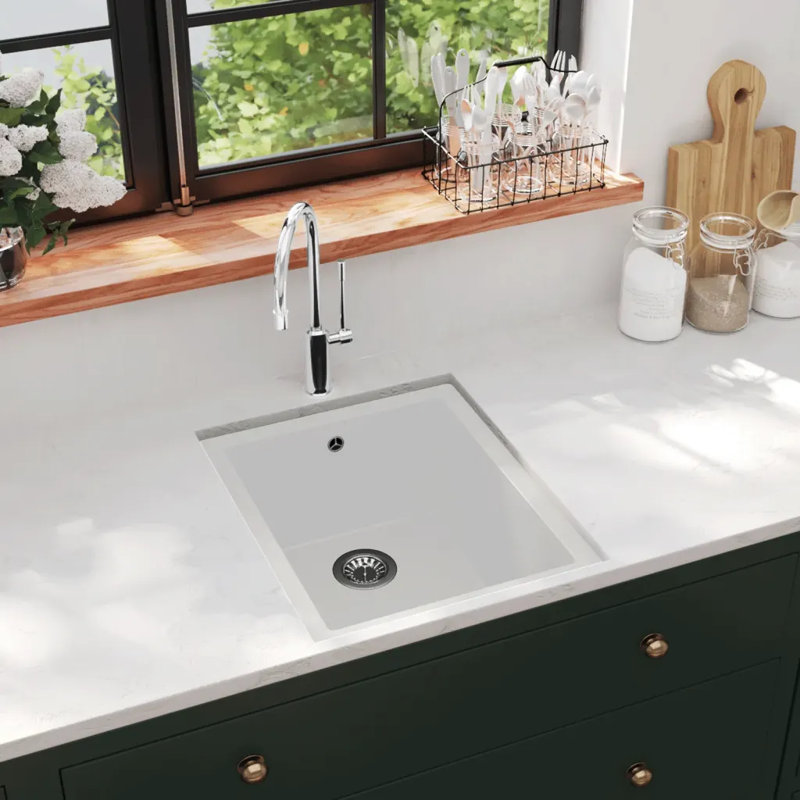 Belfry Kitchen Ayala W Kitchen Sink, White