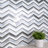 Rietto Arrow Mist Chevron 9 in. x 16 in. Glossy Glass Mosaic Wall Tile-58856777