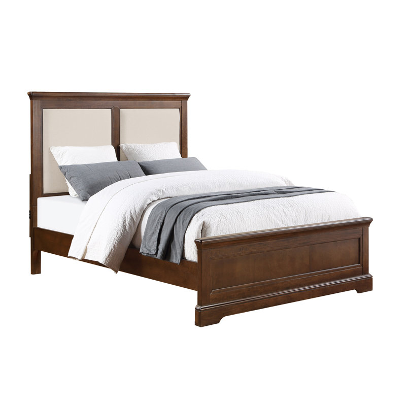 Huey Upholstered Standard Bed, Brown, Full