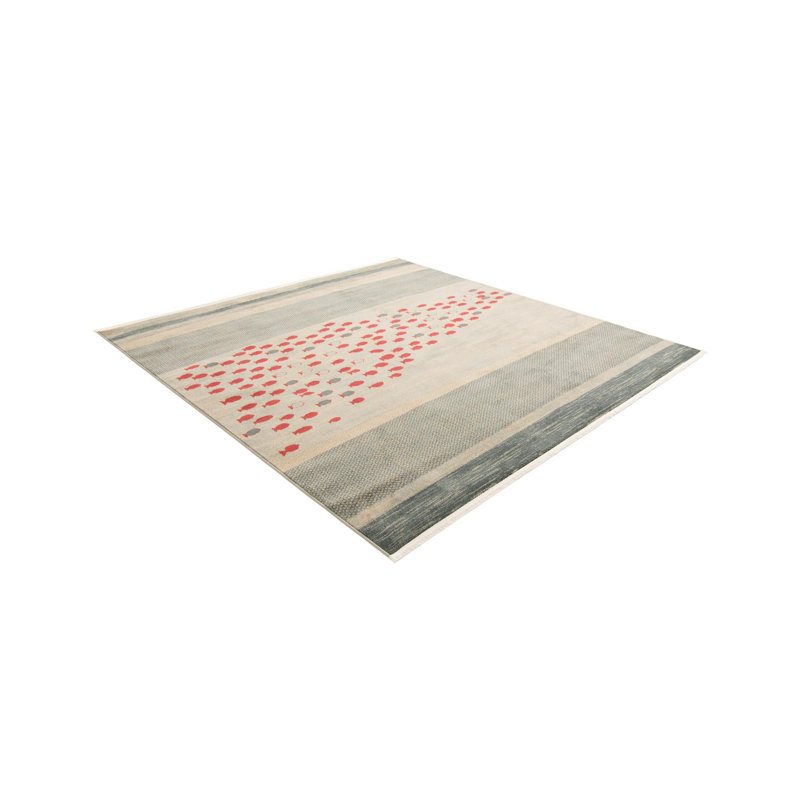 Abrigail Blue/Red/Beige Rug, Square 6'1"
