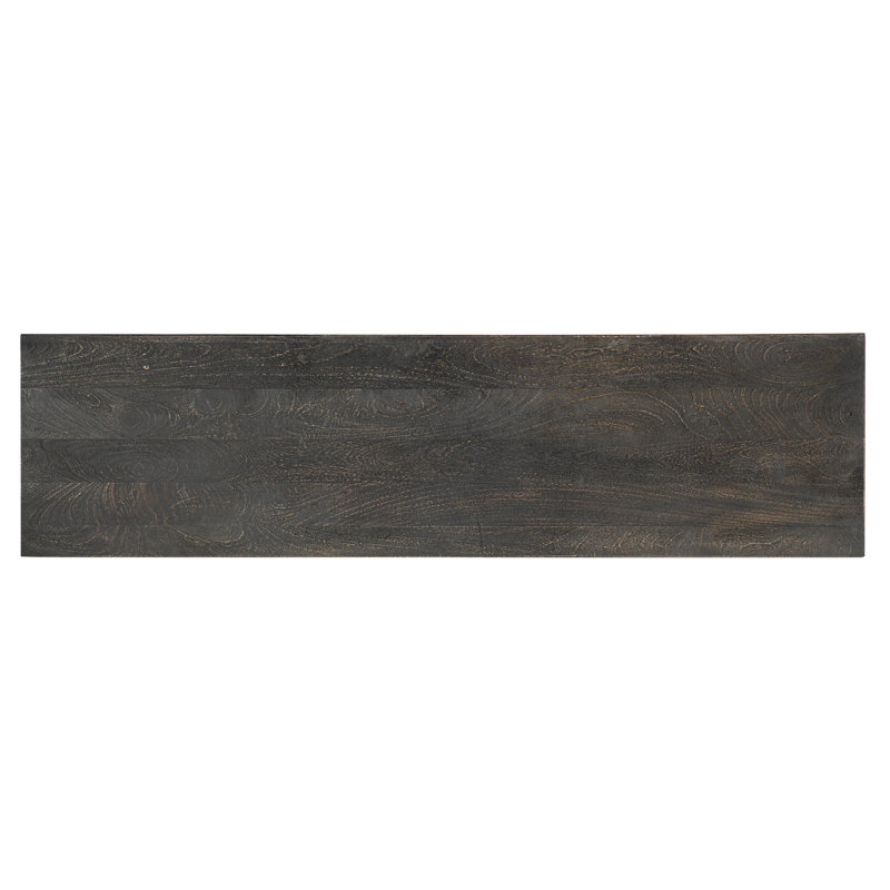 Chiseling 68'' Black Solid Wood Sideboard