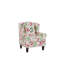 Kristin Upholstered Wingback Chair with Footstool