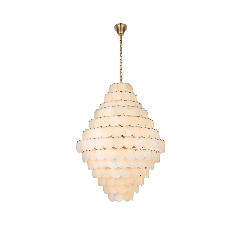 Lustre albâtre de 48 pouces Ikeny, Or satiné