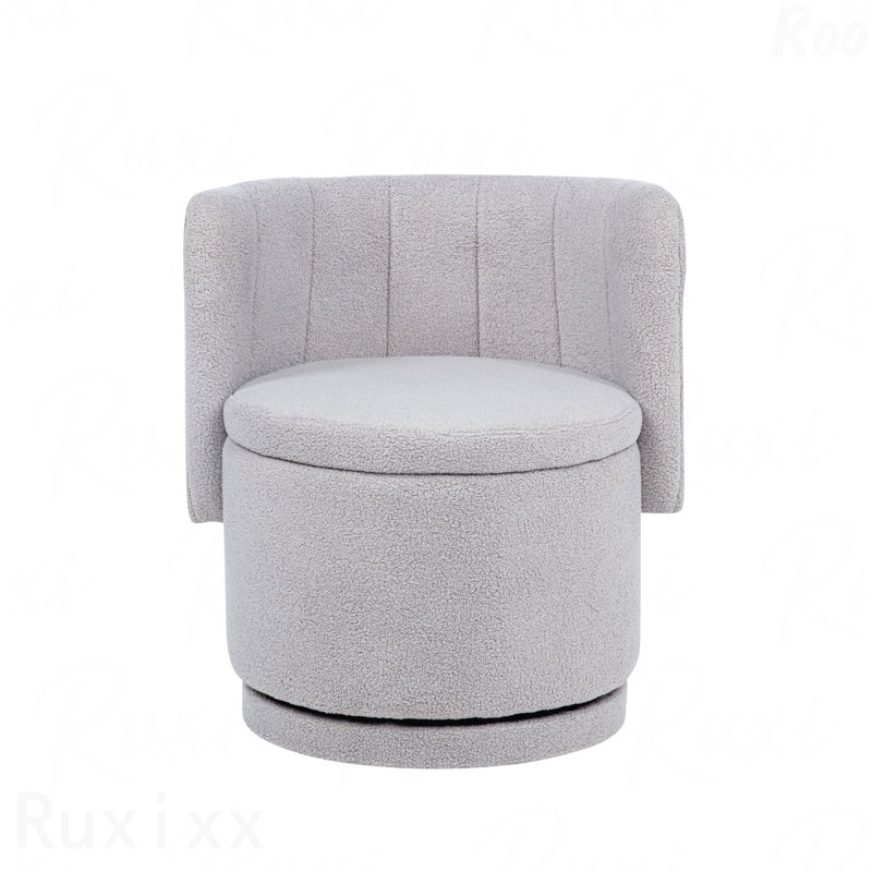 Fauteuil pivotant à 360 degrés avec espace de rangement, idéal pour la chambre à coucher et idéal pour les patios extérieurs