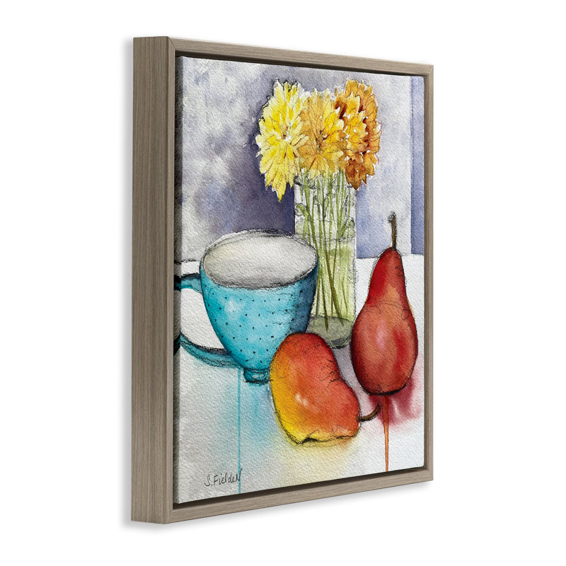 Tasse à thé et cadre flottant Modern Kitchen, H 18 po x l 18 po, Cadre flottant orme Montalcino