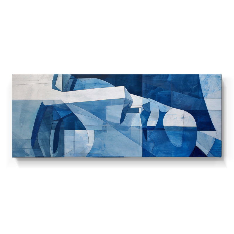 Série abstraite-C XXVI- Toile tendue avec châssis - Prêt à accrocher, H 12 po x l 30 po