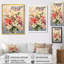 Bouquet de fleurs de lys roses et rouges - art mural Lily-106097732-106097735