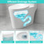 Toilette une pièce moderne en céramique blanche 1,28 GPF avec cuvette allongée Siphonic