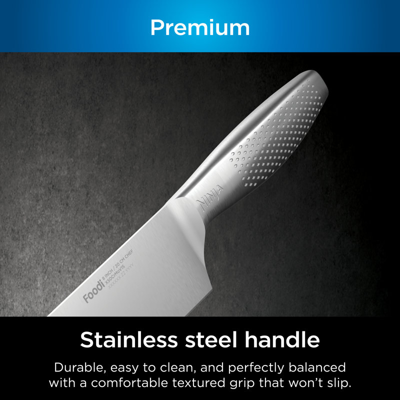 Ninja 14-Piece Stainless Steel Knife Block Set with Built-in Sharpener