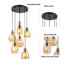 Lustre suspendu en verre pour salle à manger, luminaire suspendu 6 lumières Moder