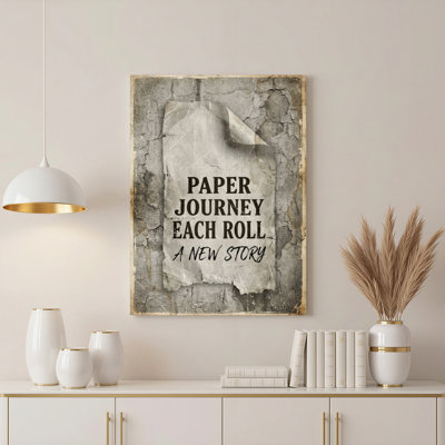 Journey Paper Chaque rouleau une nouvelle histoire Toile tendue sur châssis (lot de 1)