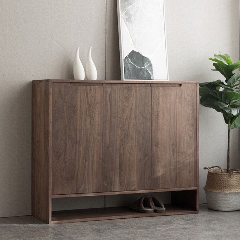 Armoire de rangement pour chaussures en noyer