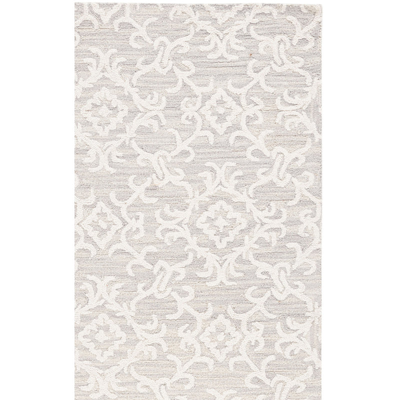 Tapis oriental en laine touffeté à la main Keyesport Blossom, Rectangle de 10 pi x 14 pi