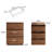 23.62" Decorative Storage Cabinet With 3 Drawers,Walnut Bedside Table for Bedroom
