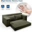 Canapé-lit convertible de 75 pouces, canapé-lit désossé, canapé-lit 2 en 1 pliant avec 2 coussins, canapé-lit escamotable, canapé-lit pour salon, sans assemblage, vert-755472513