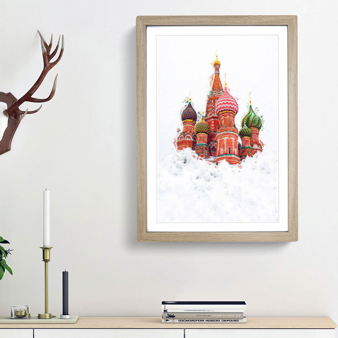 St Basils Cathedral in Moscow - Picture Frame Painting Print