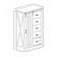 Commode de ferme polyvalente avec porte coulissante et rangement spacieux-1766566251