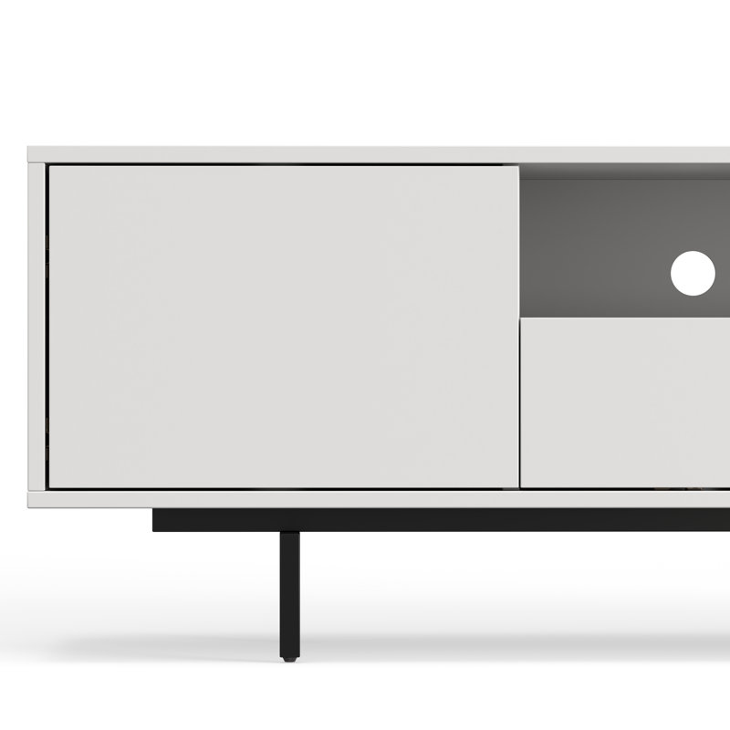 Canterbury 3 Door TV Stand for TVs up to 85", White
