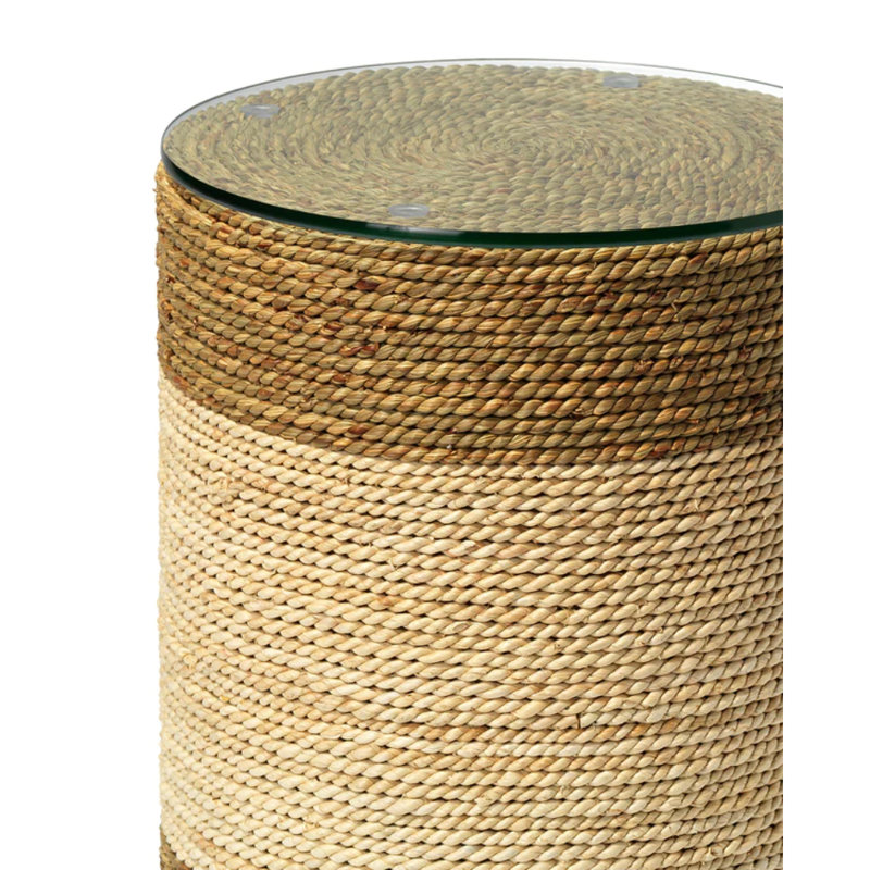 Aariya Glass Top End Table