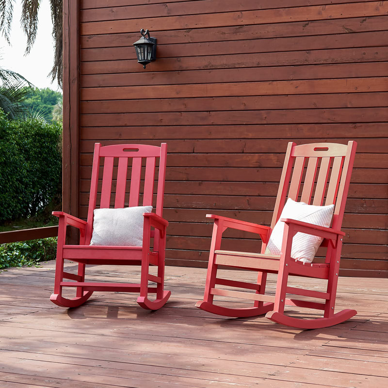 Chaise berçante d'extérieur, Rouge
