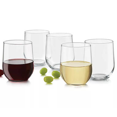 Libbey Vina Stemless White Wine Glasses, Set of 4  