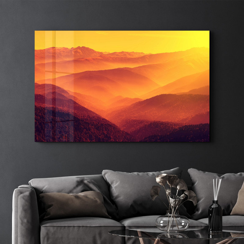 Elegant Tempered Glass Wall Art Painting, 13.8 x 21.7 inches | 100% Tempered Glass, Thickness: 0.16 inches | UV Printed for Vibrant Colors | Perfect for Home Decor, Living Room, & Office Spaces