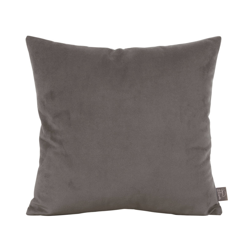 Square Pillow Cover & Insert, 20" H x 20" W x 4" D, Pewter, Down Blend