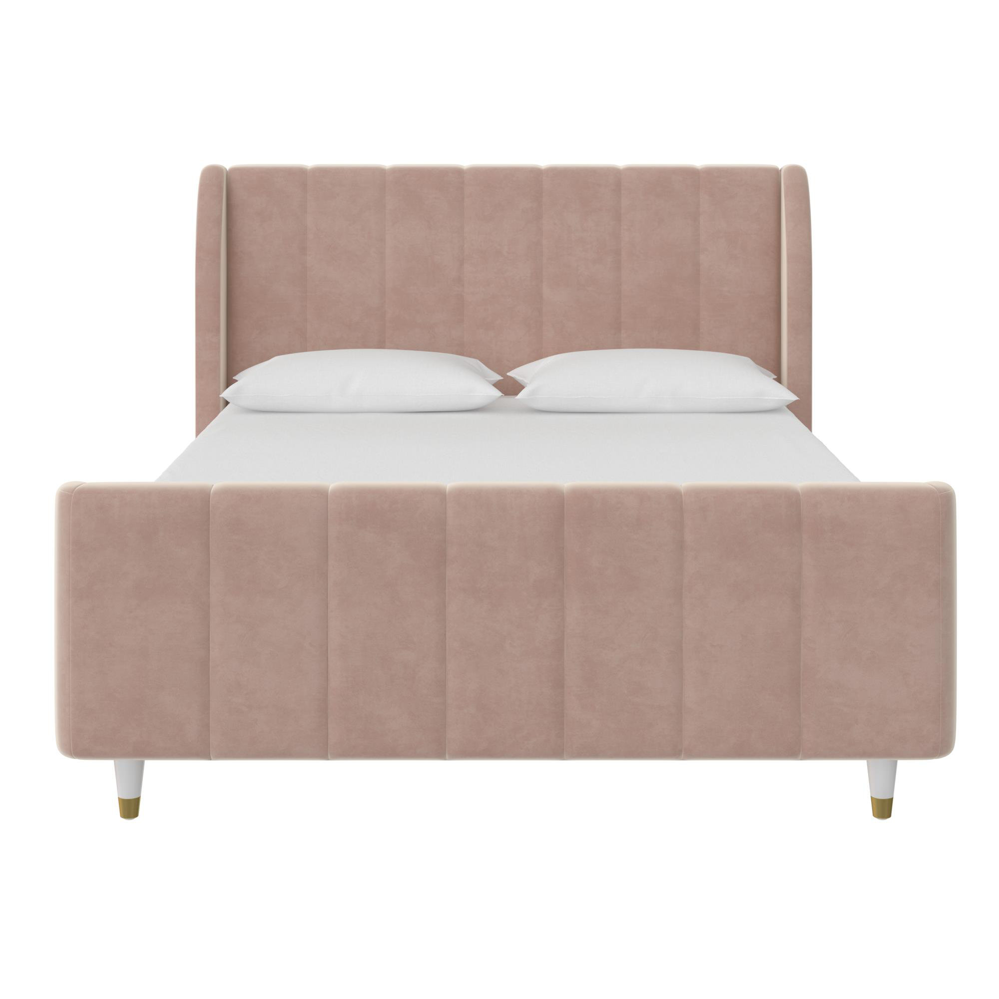 Ricketts Full/Double Upholstered Platform Bed, Vintage Pink