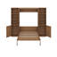Grand lit escamotable avec tablettes et armoires