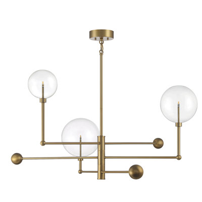 Lustre 3 lumières en bronze huilé Debraa