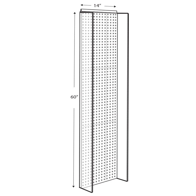 Panneau perforé de 13,5 po x H 60 po