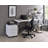 Tennos White & Chrome Finish Writing Desk-768611246