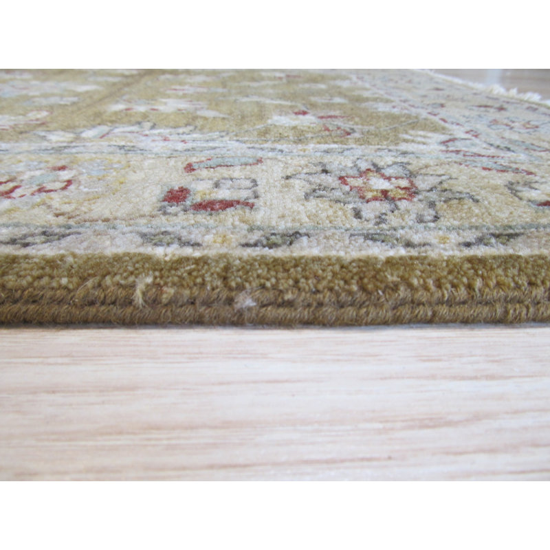 Tapis brun classique en laine noué à la main de style standard et moderne