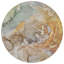 Tapis d'intérieur rond 8 pi gris et doré