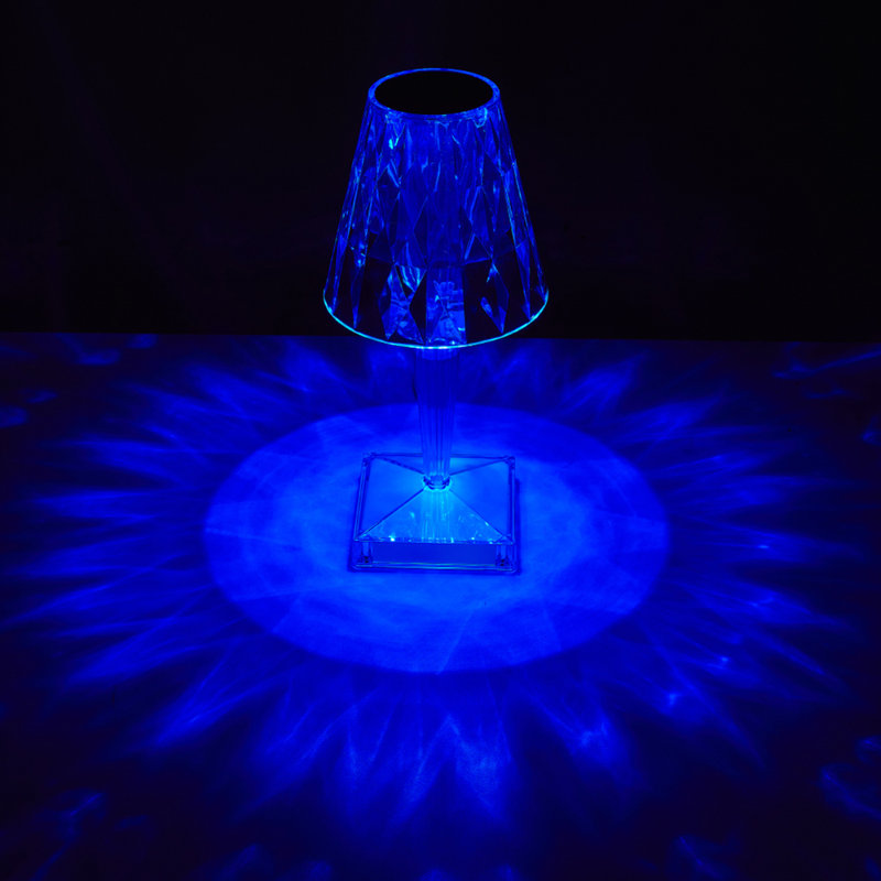 Acrylic Diamond pattern LED Table Lamp with Remote Control