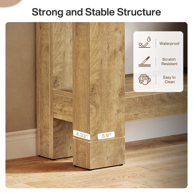 63-Inch  Console Table With 2 Drawers For Living Room, Entrance, Hallway