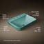 Vox Vitreous China Rectangular Vessel Bathroom Sink with Overflow-856925034-856925035
