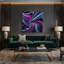 Abstrait art fluide sur toile mauve 33-415116467