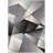Rug Branch Nour 4' x 6' (3'9" x 5'6") Grey/Blue Geometric Indoor Area Rug, Contemporary, Medium Pile, Stain-Resistant Carpet - Living Room, Bedroom, Dining Room, and Kitchen-1912517432
