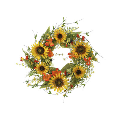26"Sunflower & Bumblebee Wreath