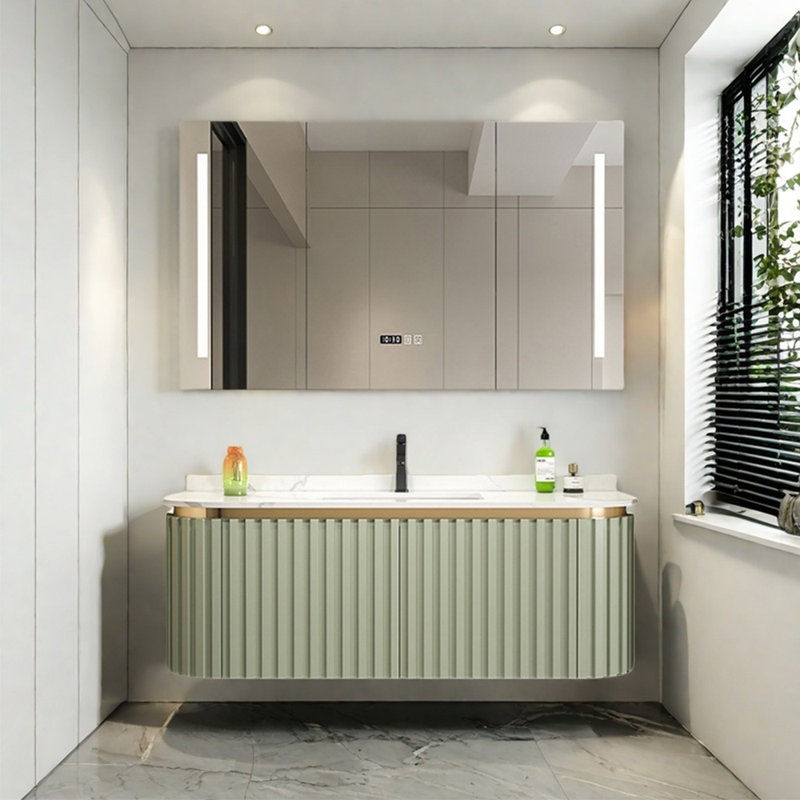 Simple modern style bathroom cabinet, 21.6" H x 47.2" W x 21.6" D