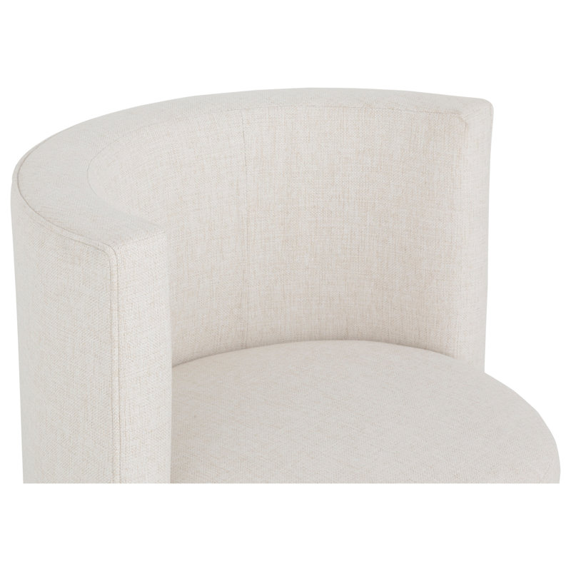 Justine Leather Swivel Barrel Chair, 1111 Brown