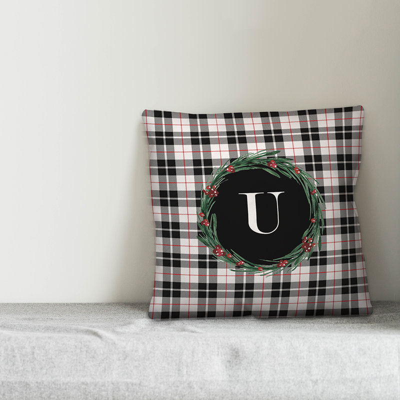 Checkered Throw Pillow, U