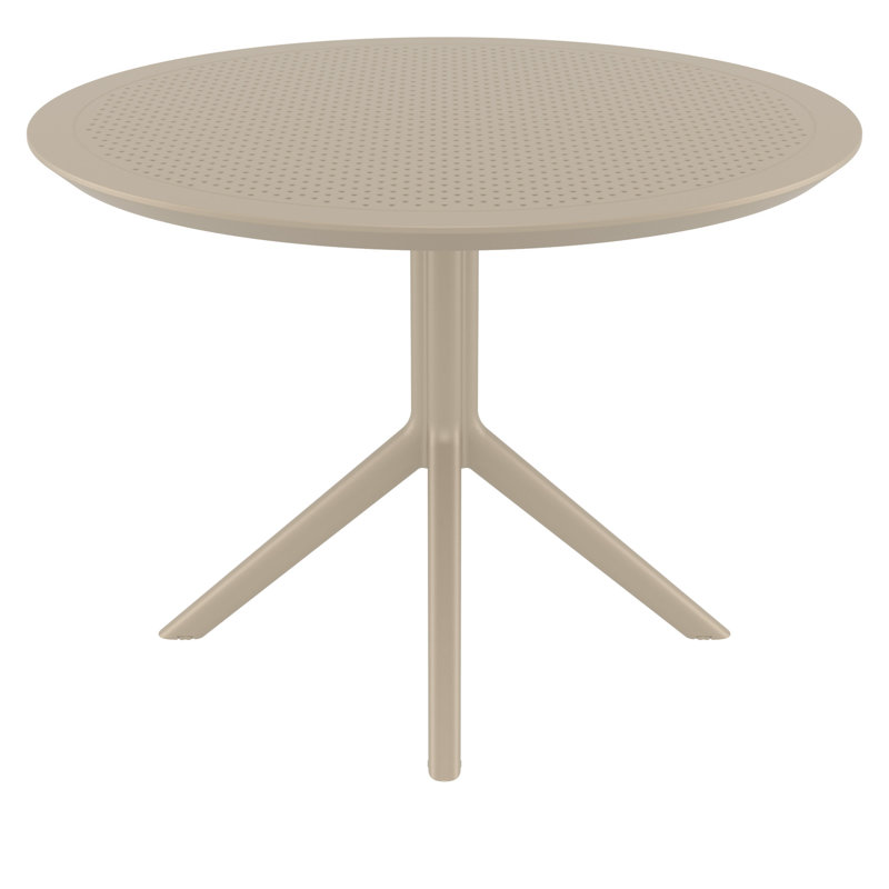 Aylssa Round Outdoor Dining Table , 41.3'' in. W 41.3'' in. D, Taupe