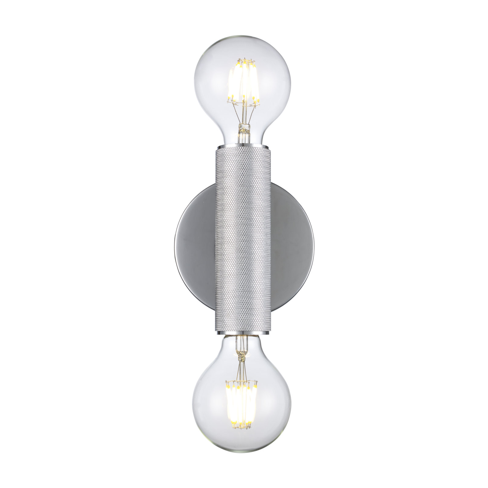 Cabot 2-Light Dimmable Armed Sconce, 6" H x 4.7" W x 3.3" D, Polished Chrome